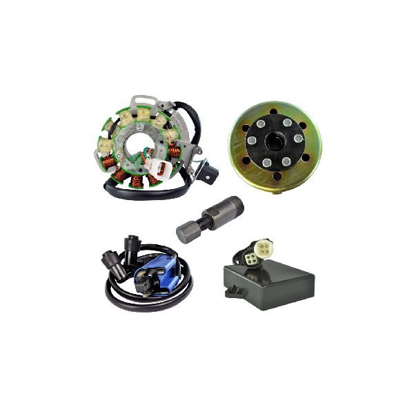 RM22853 | Kit Stator 100 W + Peak RPM CDI + Ignition Coil + Backplate + Flywheel + Puller for Yamaha YFZ 350 Banshee 1995-1996 |